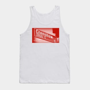 Crenshaw Boulevard (Red), Los Angeles, California by Mistah Wilson Tank Top